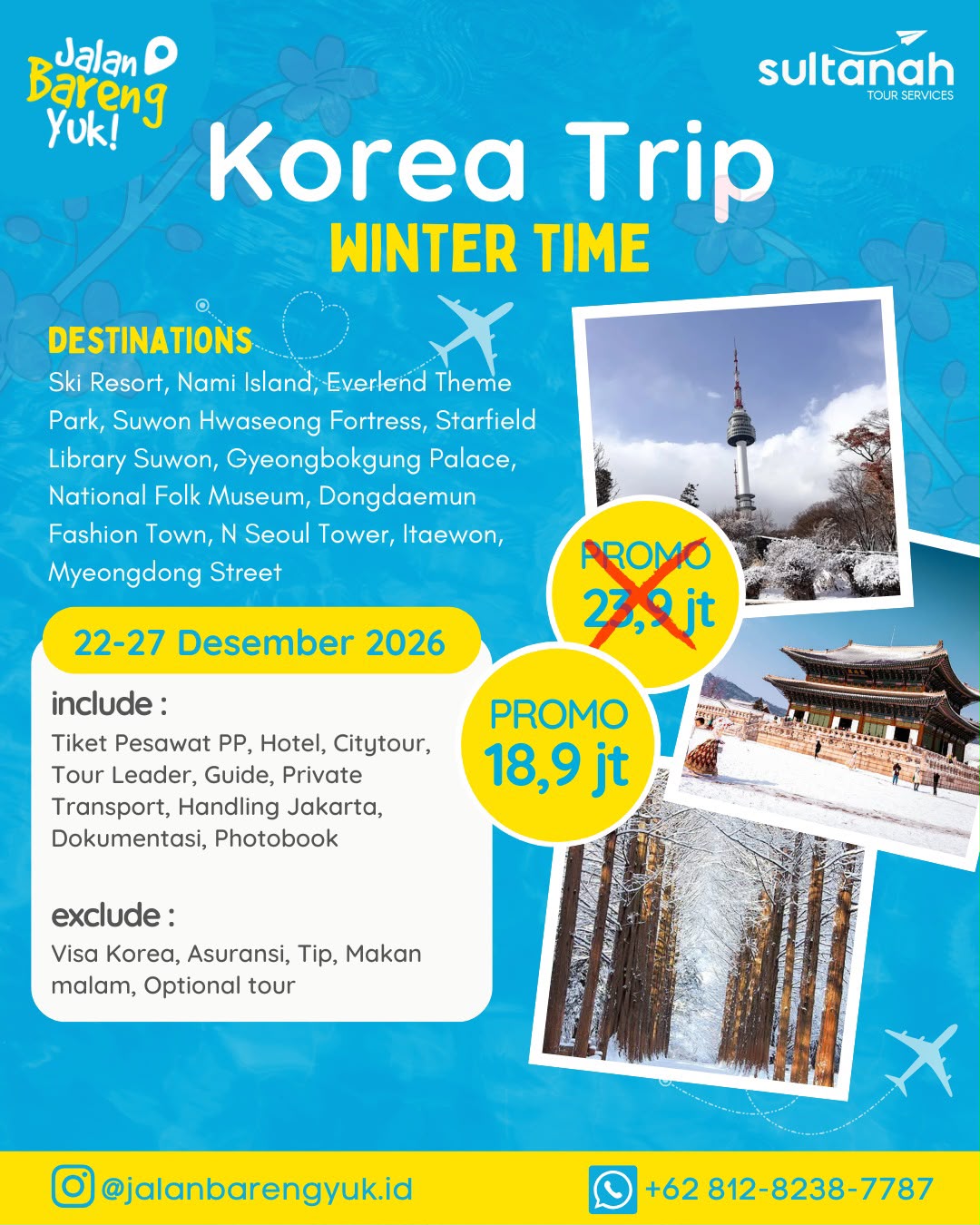 Promo Korea Trip — Winter Time · Sultanah