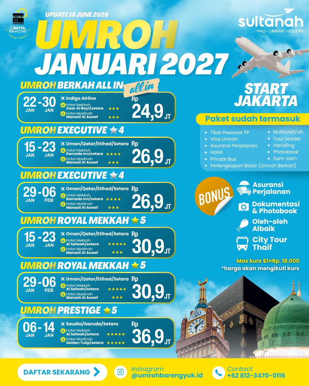 Brosur Umroh Berkah All In (22 Januari)