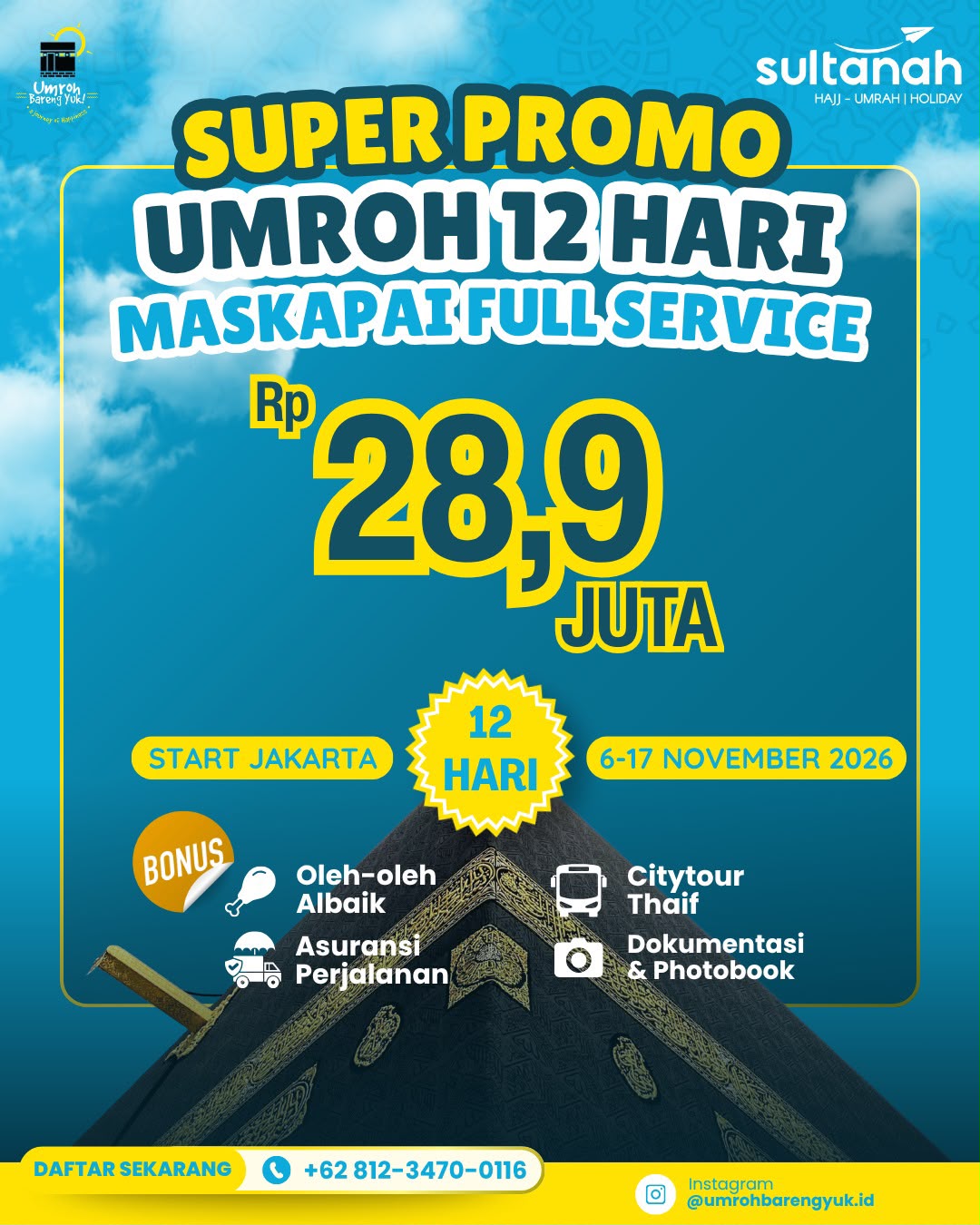 Promo Umroh 12 Hari Super Promo · Sultanah